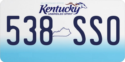 KY license plate 538SSO