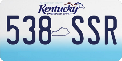 KY license plate 538SSR