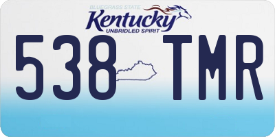 KY license plate 538TMR