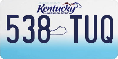 KY license plate 538TUQ