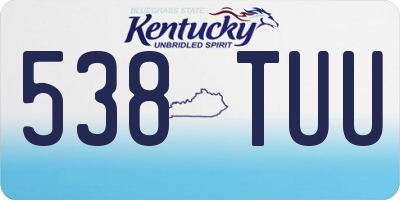 KY license plate 538TUU