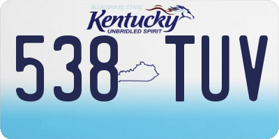 KY license plate 538TUV