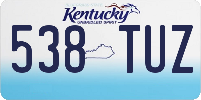 KY license plate 538TUZ