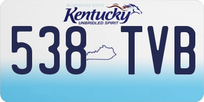 KY license plate 538TVB