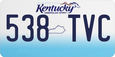 KY license plate 538TVC