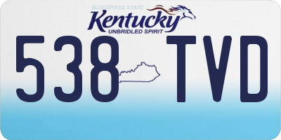 KY license plate 538TVD
