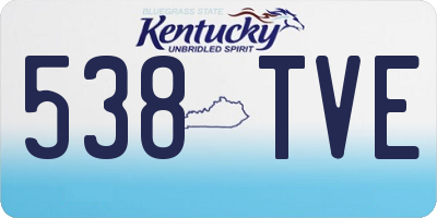 KY license plate 538TVE