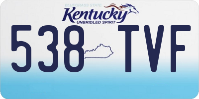KY license plate 538TVF