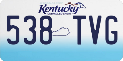 KY license plate 538TVG