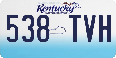 KY license plate 538TVH
