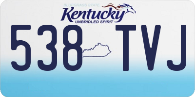 KY license plate 538TVJ