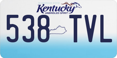 KY license plate 538TVL