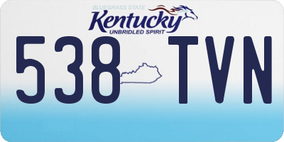KY license plate 538TVN