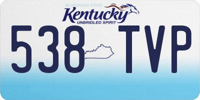 KY license plate 538TVP