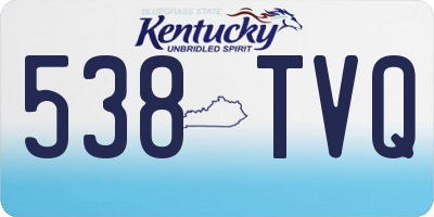 KY license plate 538TVQ
