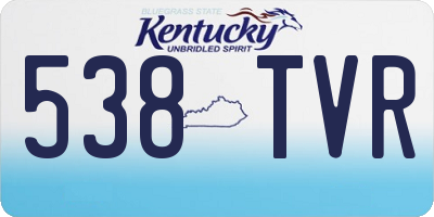 KY license plate 538TVR