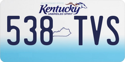 KY license plate 538TVS