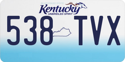 KY license plate 538TVX