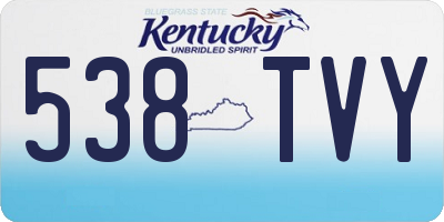 KY license plate 538TVY