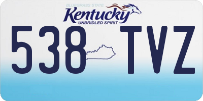 KY license plate 538TVZ