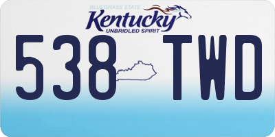 KY license plate 538TWD