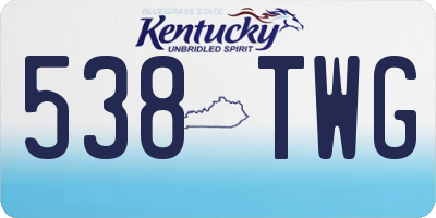 KY license plate 538TWG