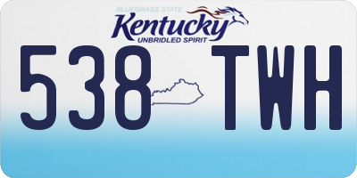 KY license plate 538TWH