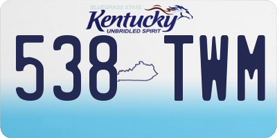 KY license plate 538TWM