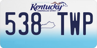 KY license plate 538TWP