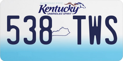 KY license plate 538TWS