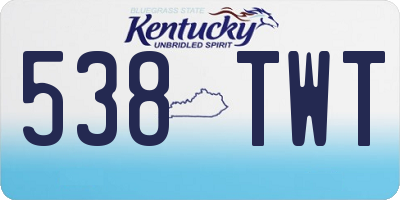 KY license plate 538TWT