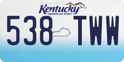 KY license plate 538TWW