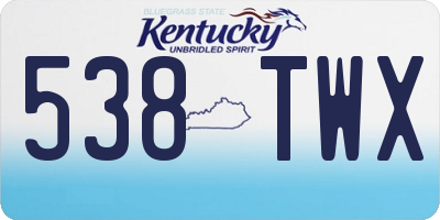 KY license plate 538TWX