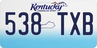 KY license plate 538TXB