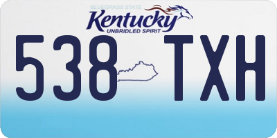 KY license plate 538TXH