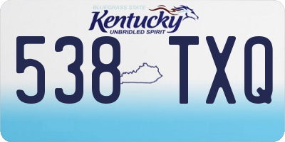 KY license plate 538TXQ