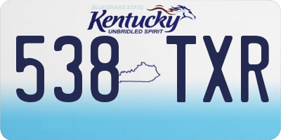 KY license plate 538TXR