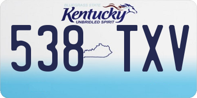 KY license plate 538TXV