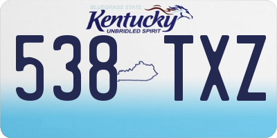KY license plate 538TXZ