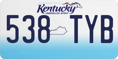KY license plate 538TYB