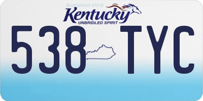 KY license plate 538TYC