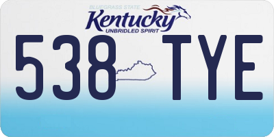 KY license plate 538TYE