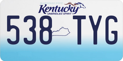 KY license plate 538TYG