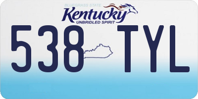 KY license plate 538TYL
