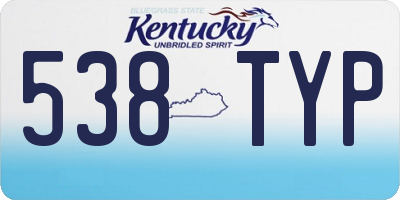 KY license plate 538TYP