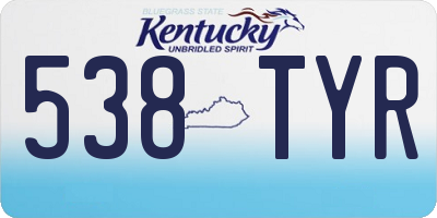 KY license plate 538TYR