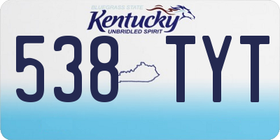 KY license plate 538TYT