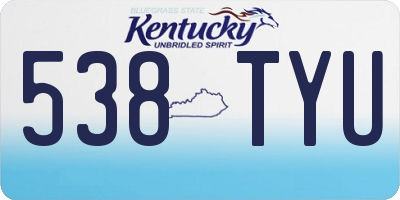 KY license plate 538TYU