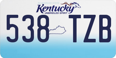 KY license plate 538TZB