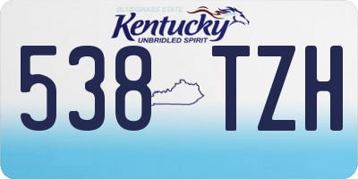 KY license plate 538TZH